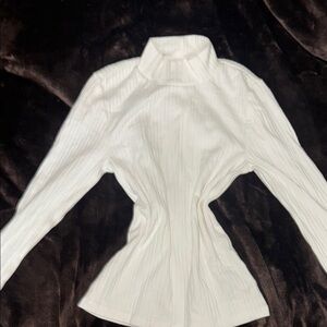Elegant White Turtleneck Top